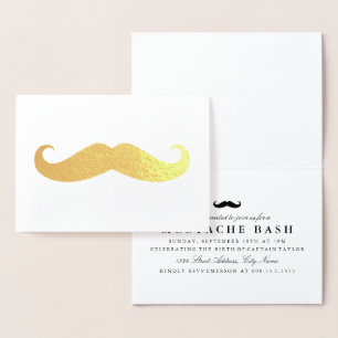 Mustache Foil Card