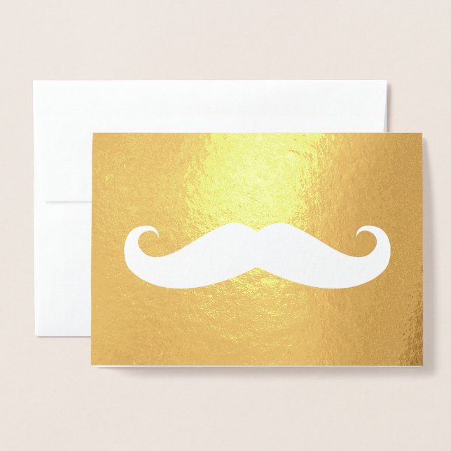 Mustache Foil Card (Front With Envelope)