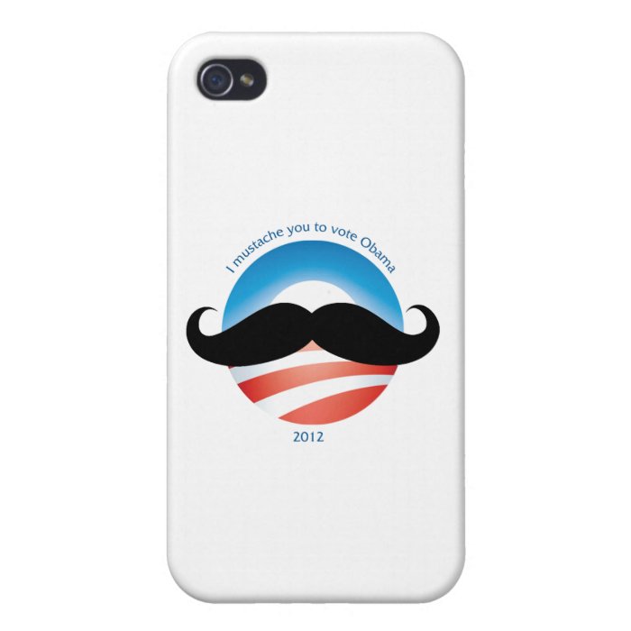 Mustache for Obama   2012 iPhone 4/4S Cases