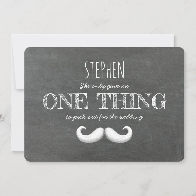 Mustache Funny Groomsman or Best Man Proposal Invitation (Front)