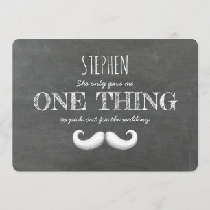 Mustache Funny Groomsman or Best Man Proposal Invitation