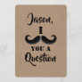 Mustache Funny Groomsman or Best Man Proposal Invitation