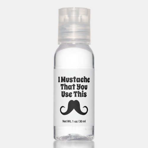 Mustache funny hand gel for special occasions hand sanitizer