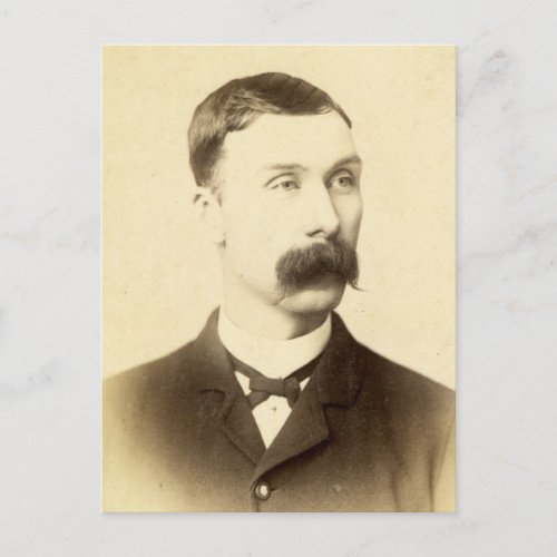 Mustache Gentleman Antique Photograph Victorian Postcard