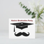 Mustache Graduation Postcard (Standing Front)