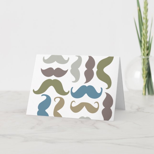 Mustache greeting card (Front)