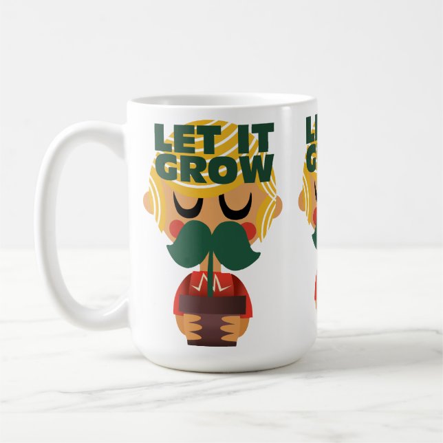 Mustache Growth Adventure Coffee Mug (Left)