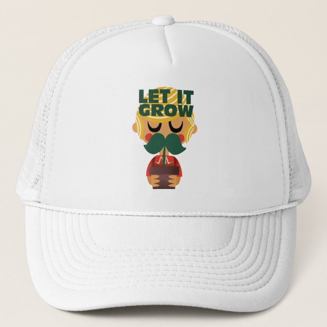 Mustache Growth Adventure Trucker Hat (Front)