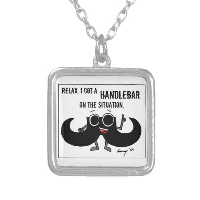 Mustache "HANDLEBAR ON THE SITUATION" Necklace (Front)
