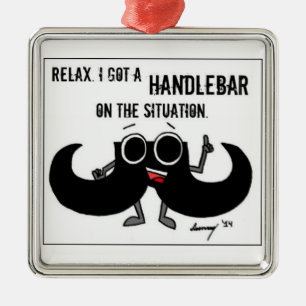 Mustache "HANDLEBAR ON THE SITUATION" Ornament