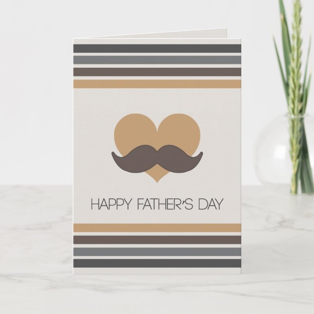 Mustache - Happy Father's Day Card (Front)