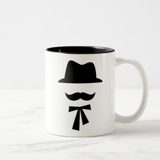 Mustache & Hat Pictogram Mug (Right)