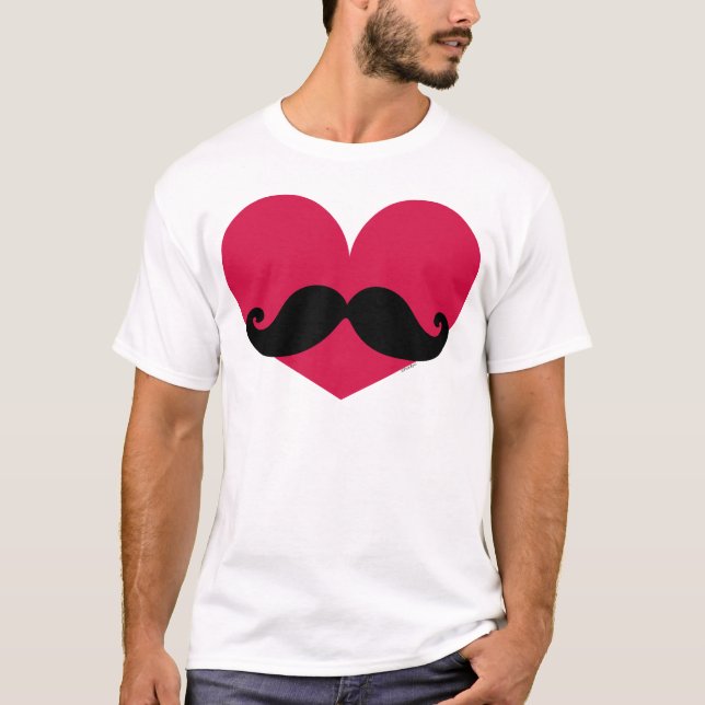 Mustache Heart T-Shirt (Front)
