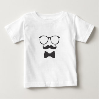 Mustache Hipster Bowtie Glasses Baby T-Shirt