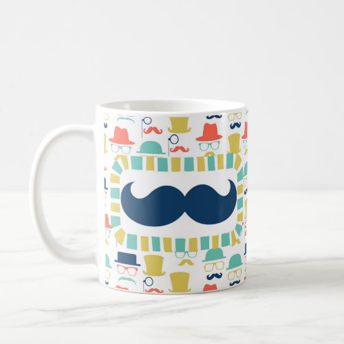 Mustache Hipster _ Mens Boys Hats Glasses Coffee Mug
