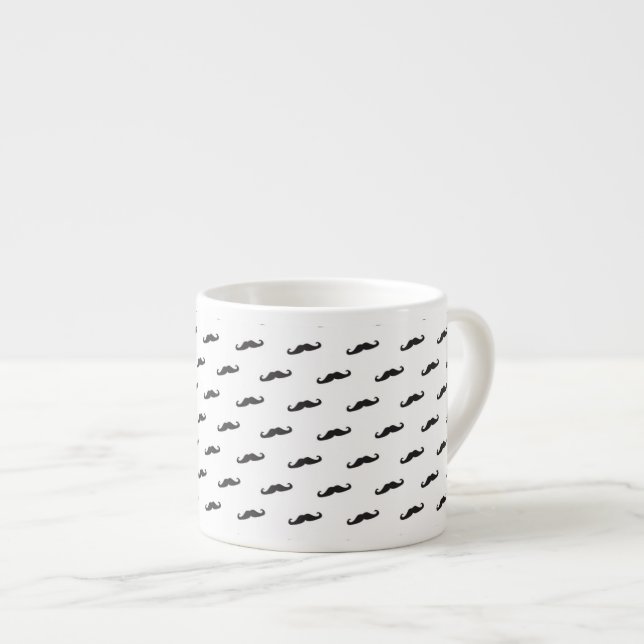 Mustache hipster pattern 2 espresso cup (Front Right)