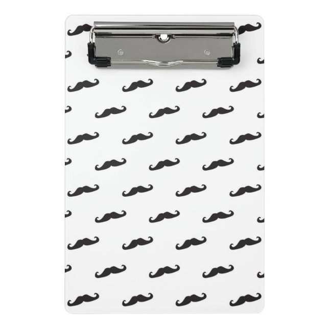 Mustache hipster pattern 2 mini clipboard (Front)