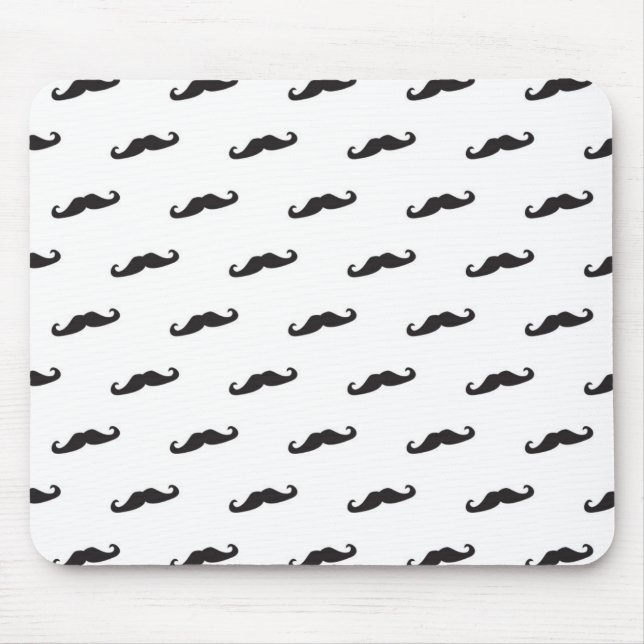 Mustache hipster pattern 2 mouse pad (Front)