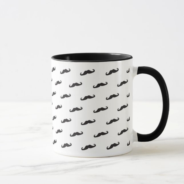 Mustache hipster pattern 2 mug (Right)