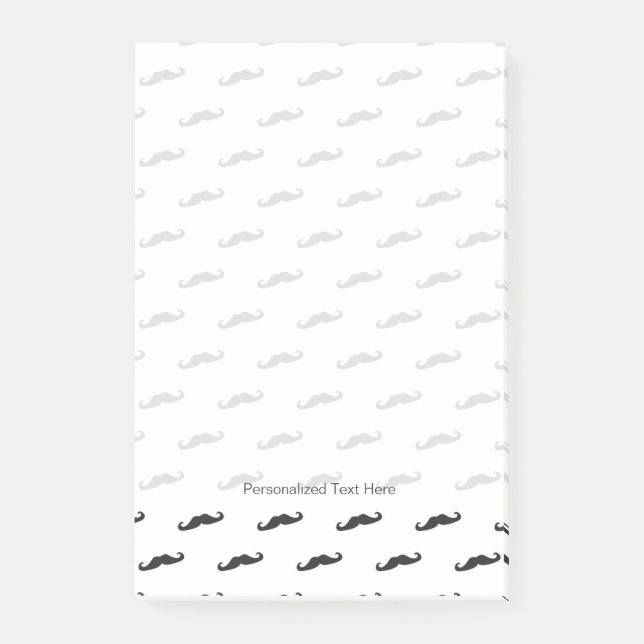 Mustache hipster pattern 2 post-it notes (Front)