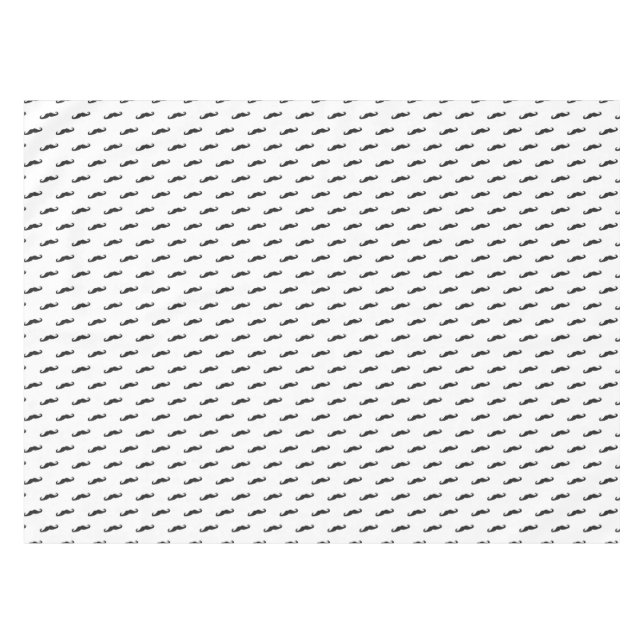 Mustache hipster pattern 2 tablecloth (Front (Horizontal))