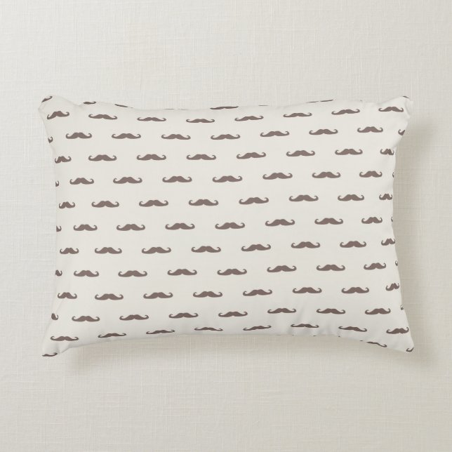 Mustache hipster pattern 3 accent pillow (Front)