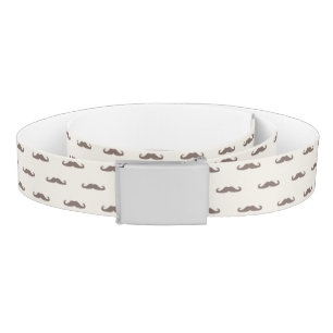 Mustache hipster pattern 3 belt