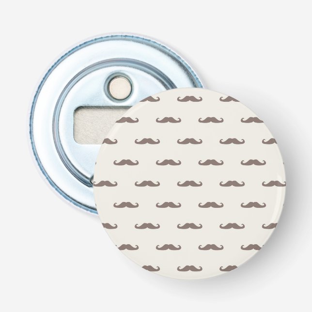 Mustache hipster pattern 3 bottle opener (Front)