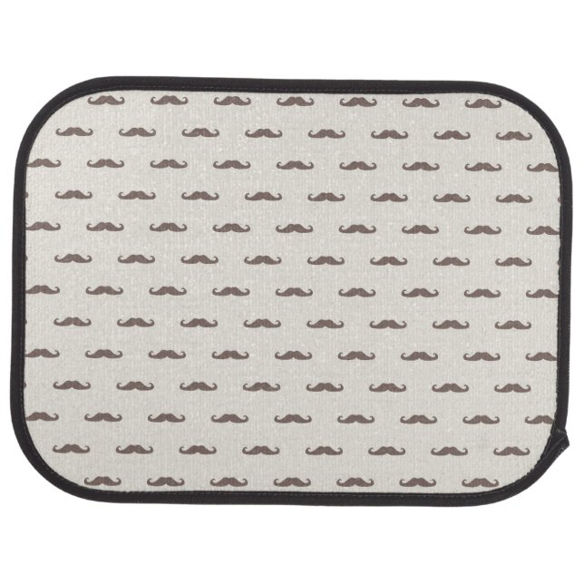 Mustache hipster pattern 3 car mat (Rear)
