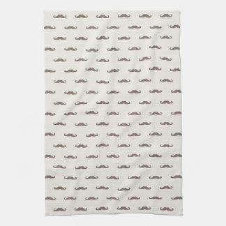 Mustache hipster pattern 3 kitchen towel