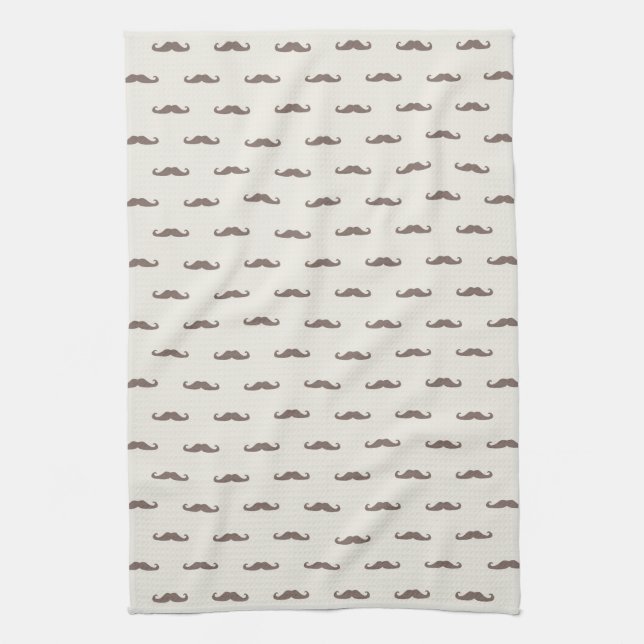 Mustache hipster pattern 3 kitchen towel (Vertical)