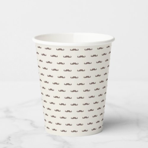 Mustache hipster pattern 3 paper cups