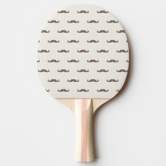 Mustache hipster pattern 3 Ping-Pong paddle (Front)