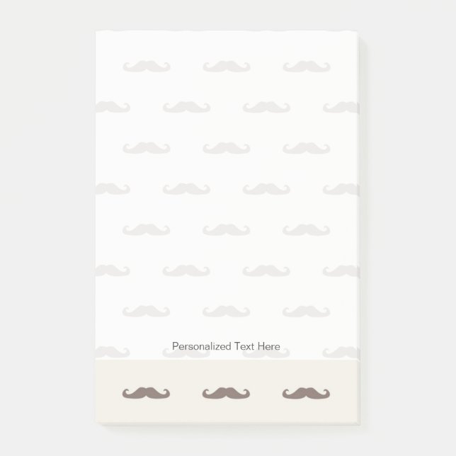 Mustache hipster pattern 3 post-it notes (Front)