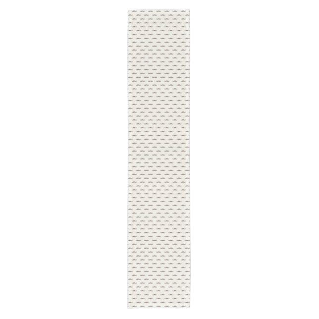 Mustache hipster pattern 3 short table runner (Front)