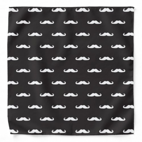 Mustache hipster pattern bandana