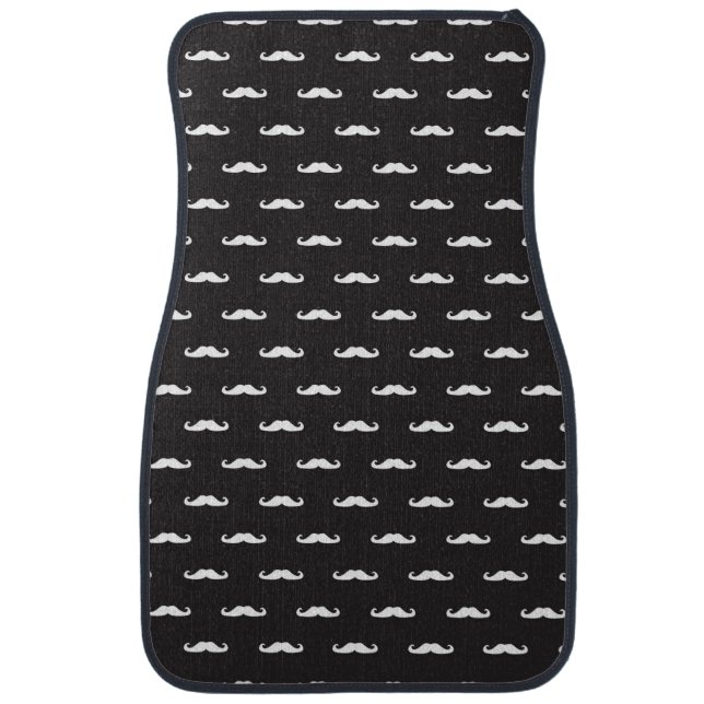Mustache hipster pattern car mat (Front)