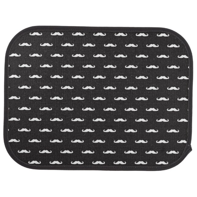 Mustache hipster pattern car mat (Rear)