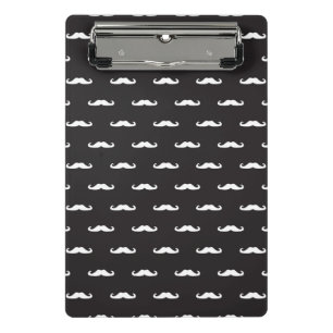 Mustache hipster pattern mini clipboard