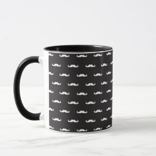 Mustache hipster pattern mug
