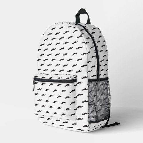 Mustache hipster pattern printed backpack