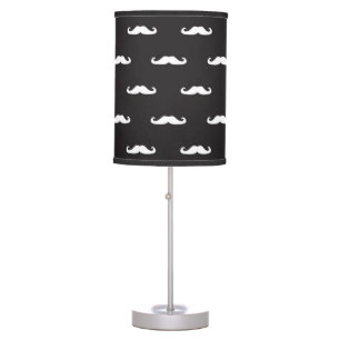 Mustache hipster pattern table lamp