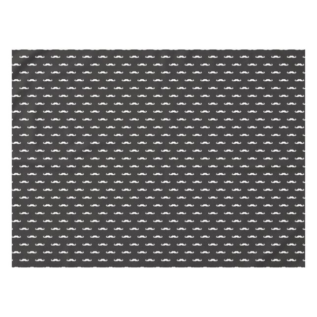Mustache hipster pattern tablecloth (Front (Horizontal))