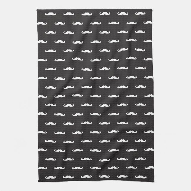 Mustache hipster pattern towel (Vertical)