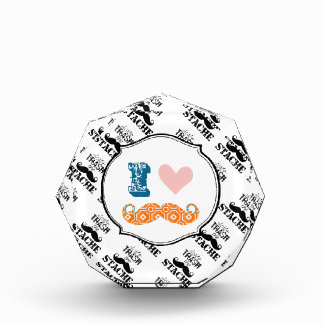 Mustache Hipster Retro Pattern Award