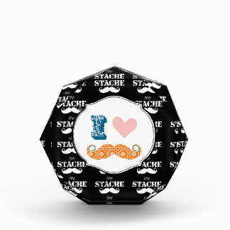 Mustache Hipster Retro Pattern Award