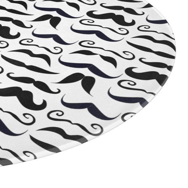 Mustache Hipster Retro Pattern Cutting Board (Corner)