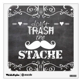 Mustache Hipster Retro Pattern Wall Decal