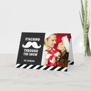MUSTACHE HOLIDAY GREETING CARD
