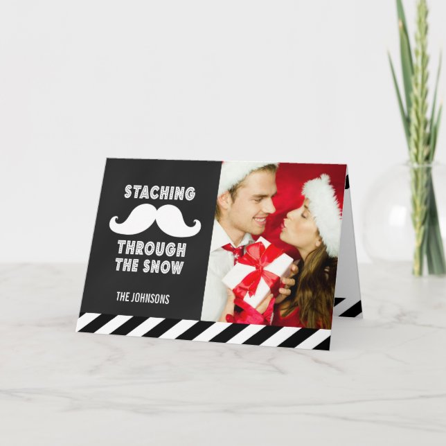 MUSTACHE HOLIDAY GREETING CARD (Front)